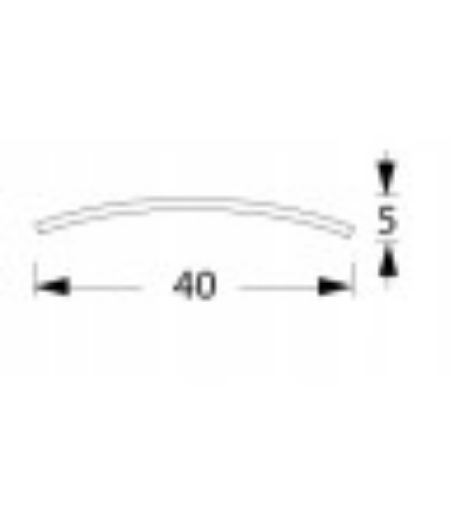 Billede af Overgangsprofil 2x40mm RS STÅL